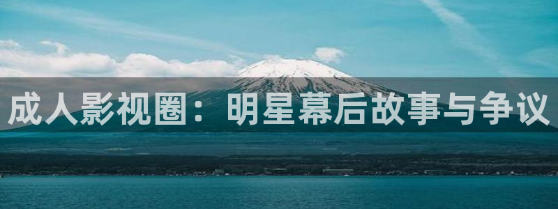 成人影视圈：明星幕后故事与争议